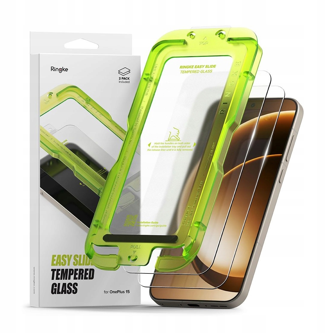 Szkło hartowane do OnePlus 15 Ringke Easy Slide przezroczyste 2-pack