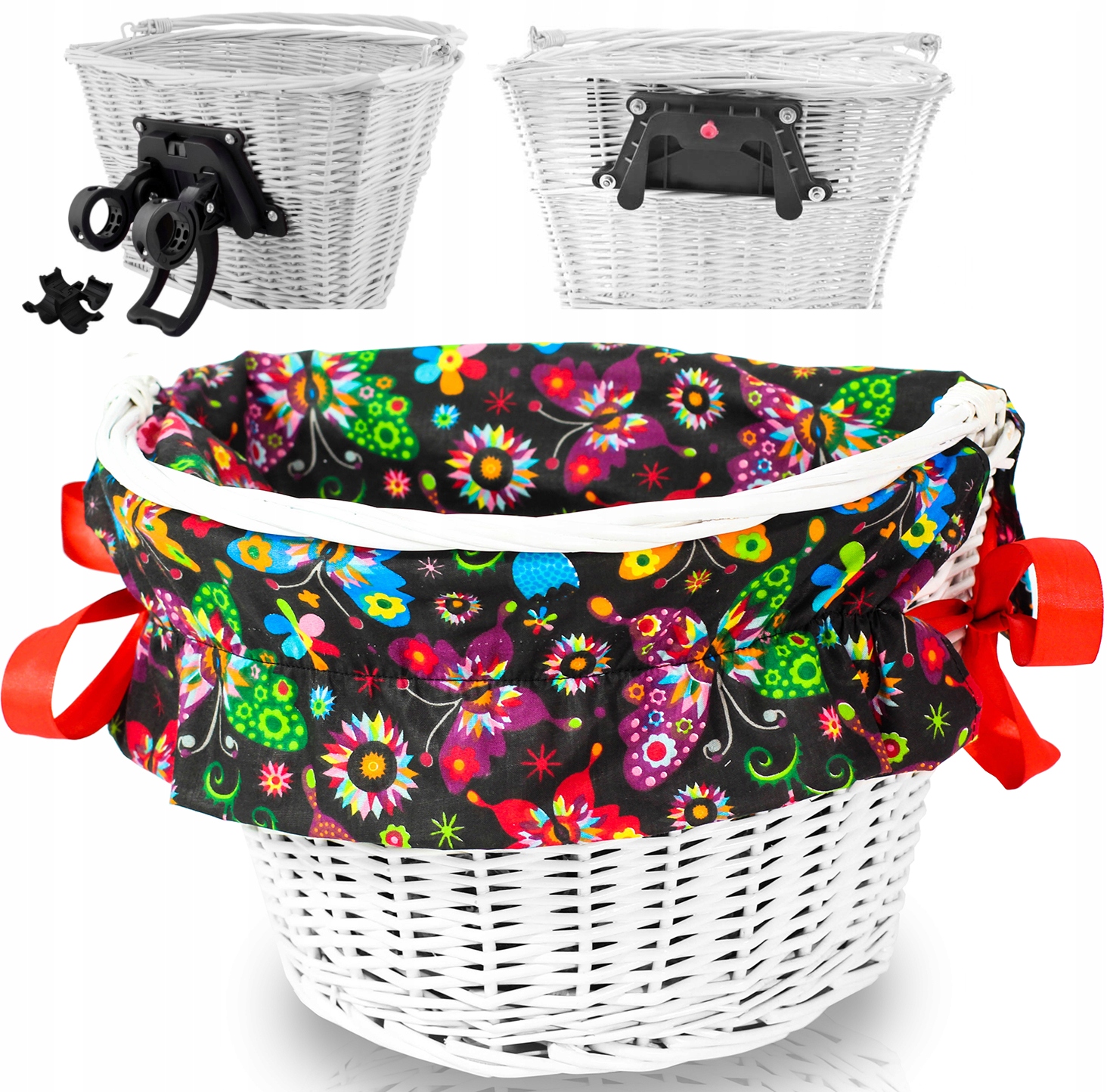 KOSZYK WIKLINOWY NA ROWER ZAKUPY HACZYKI + WKŁAD Marka Reverse