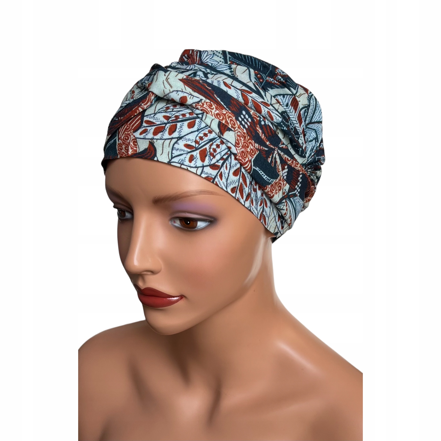 Chusta damaska na głowę Lara 195 wiskozy turban także po chemioterapii