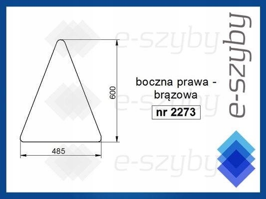 čelní sklo traktor Fiat 80 90 94 boční pravé hnědé