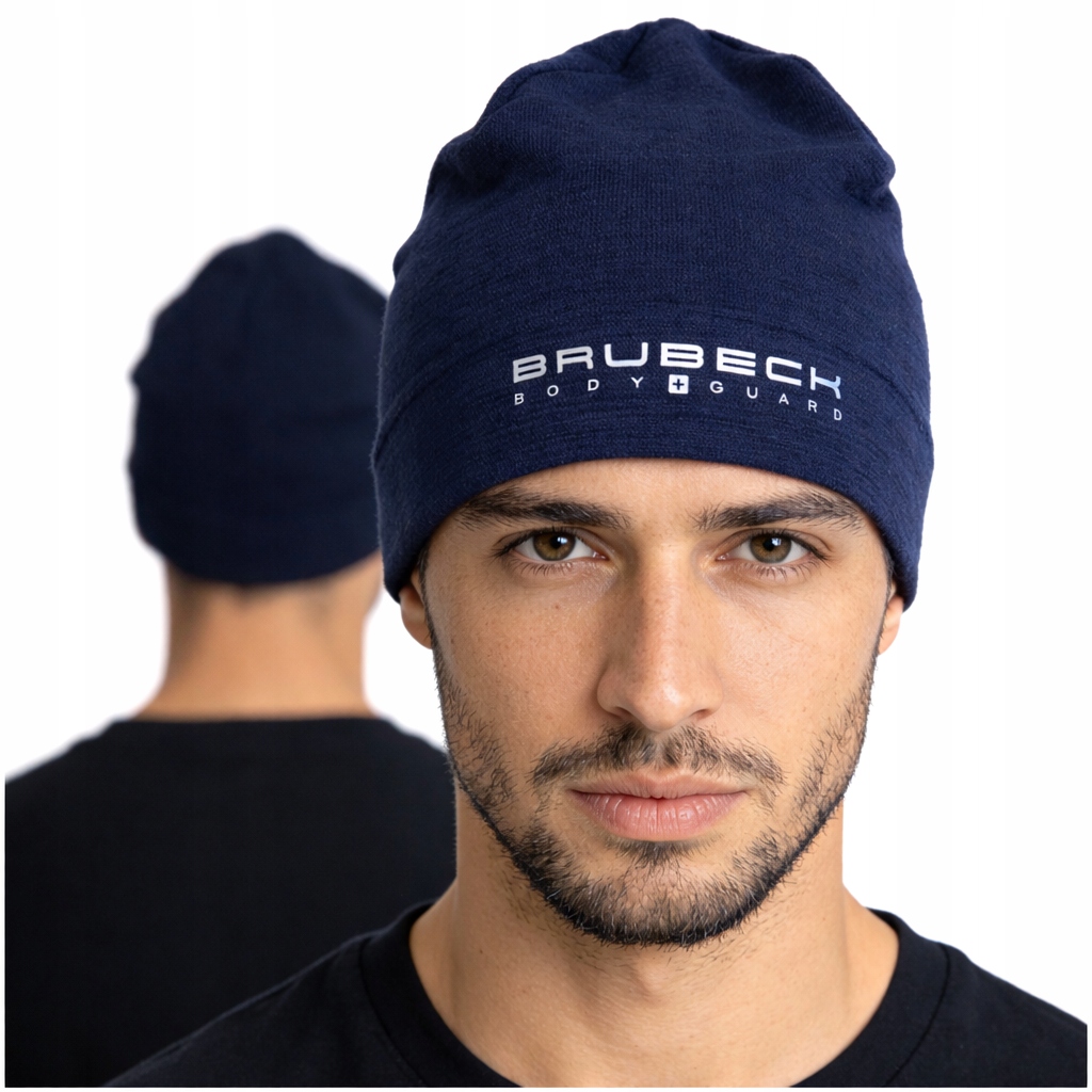 Czapka Zimowa Wełna Merynosa Merino Brubeck Termoaktywna Damska Męska