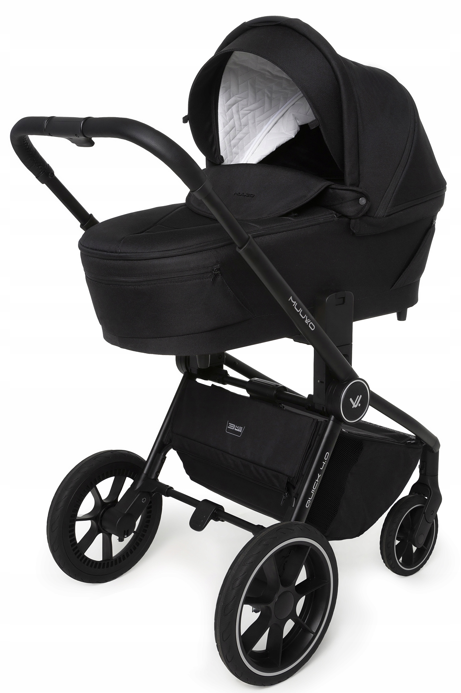 MUUVO WÓZEK 2w1 QUICK 4.0 CLASSIC BLACK + akcesoria + adaptery Marka Muuvo
