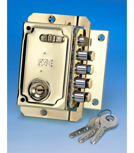 Fac S90P Zámok na dvere zlatý ľavý 5 kľúčov