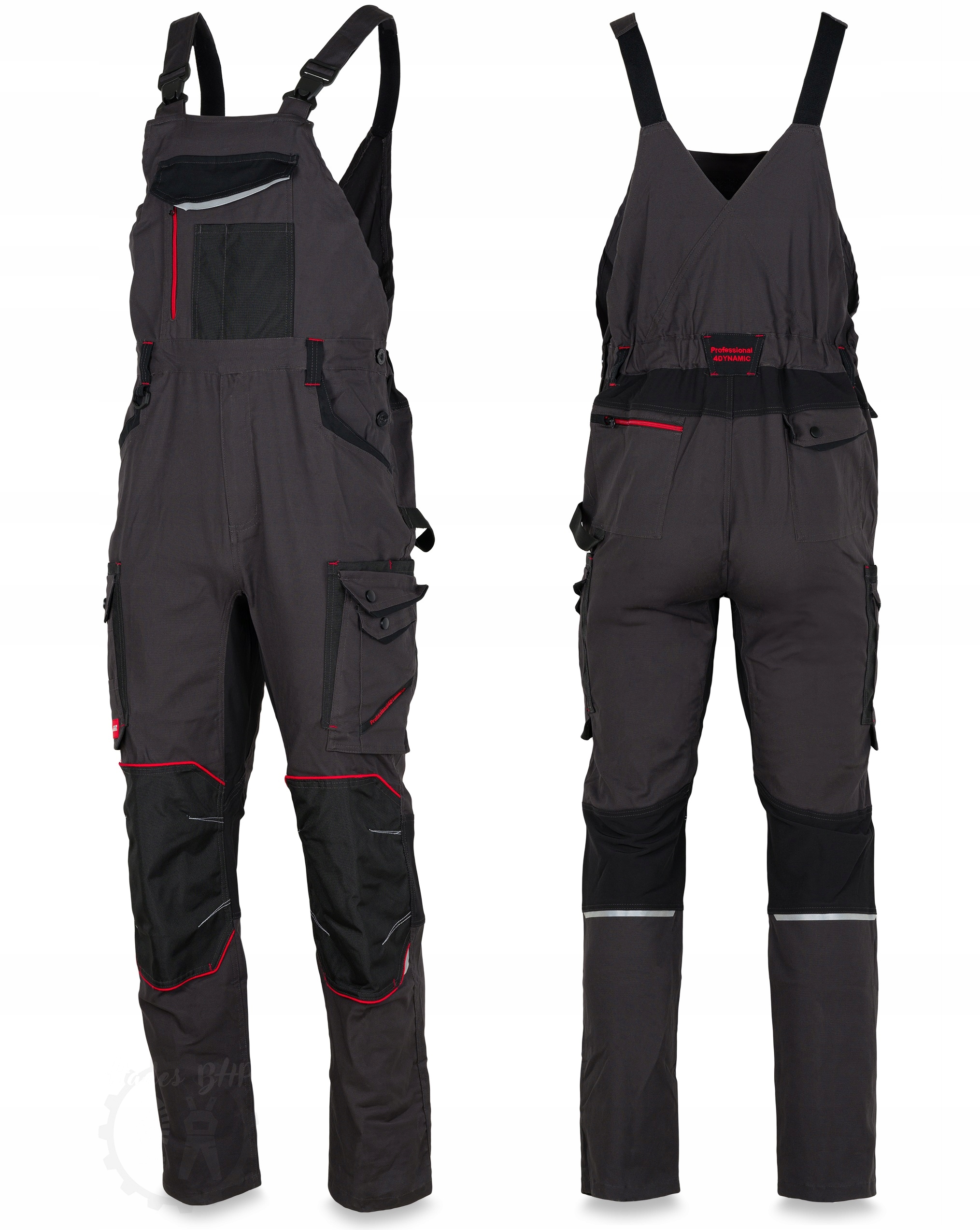 Ochranné pracovní zahrádky montérky ramenních popruhů Elastické Slim Bozp 7XL 64