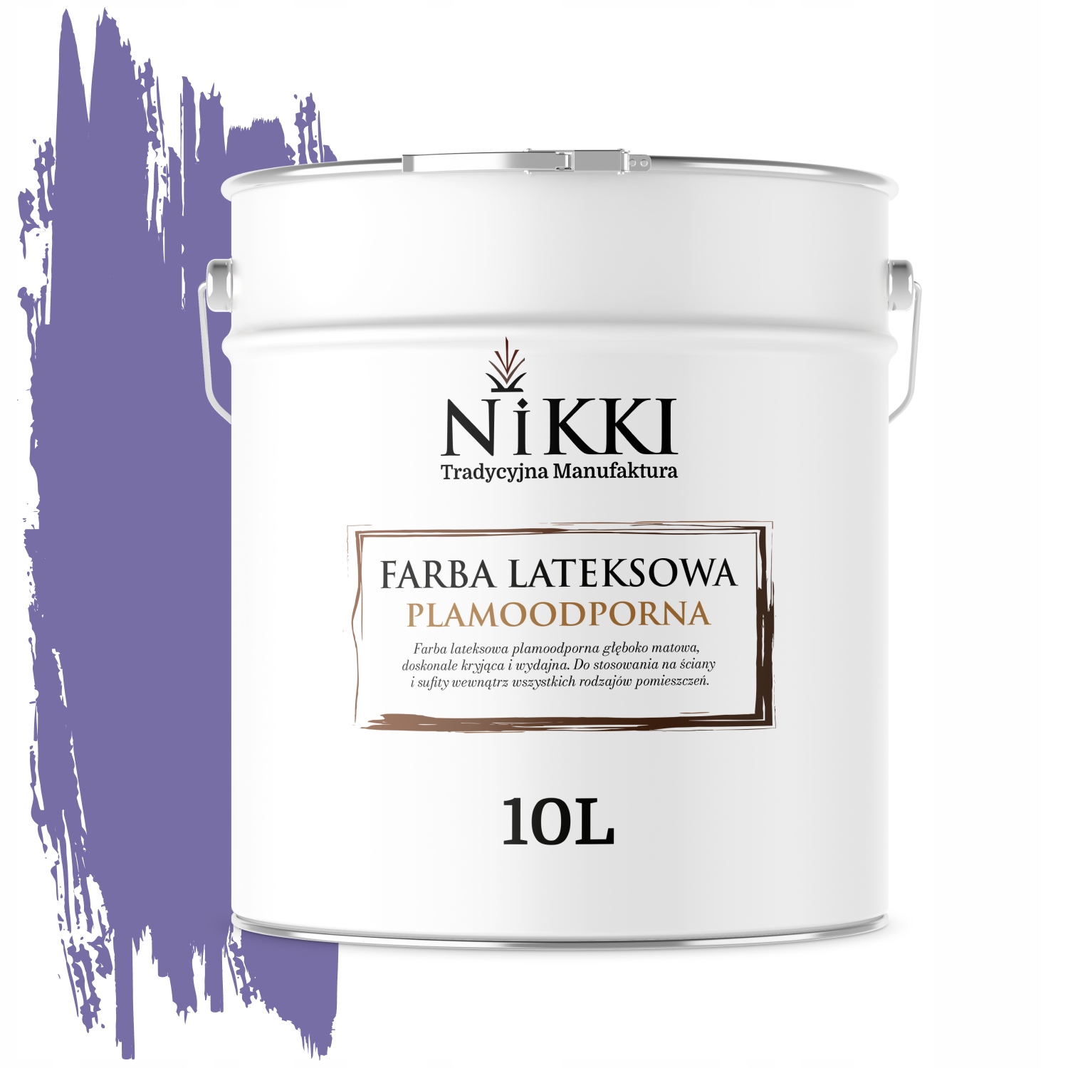 Latexová Farba Odolná Voči Škvrnám Slivková Farba H2618 10L Hlboká Matná Na Steny