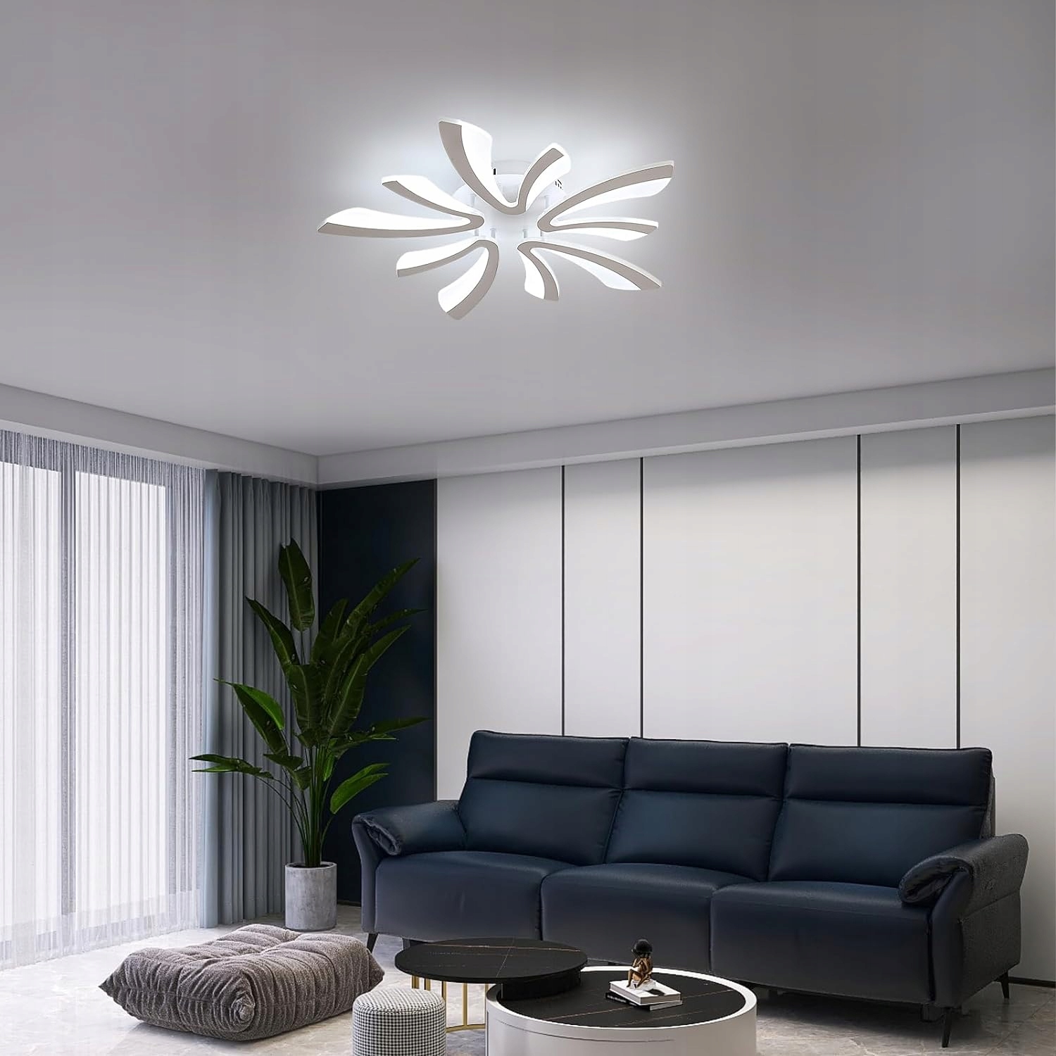 LAMPA SUFITOWA LED PLAFON ŻYRANDOL BIAŁY 48W+PILOT Rodzaj gwintu zintegrowane źródło LED