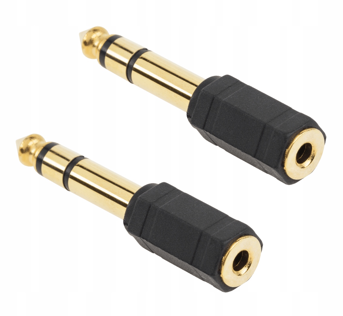 

2x Przejściówka Duży Jack 6,5 Mały Jack 3,5 24K