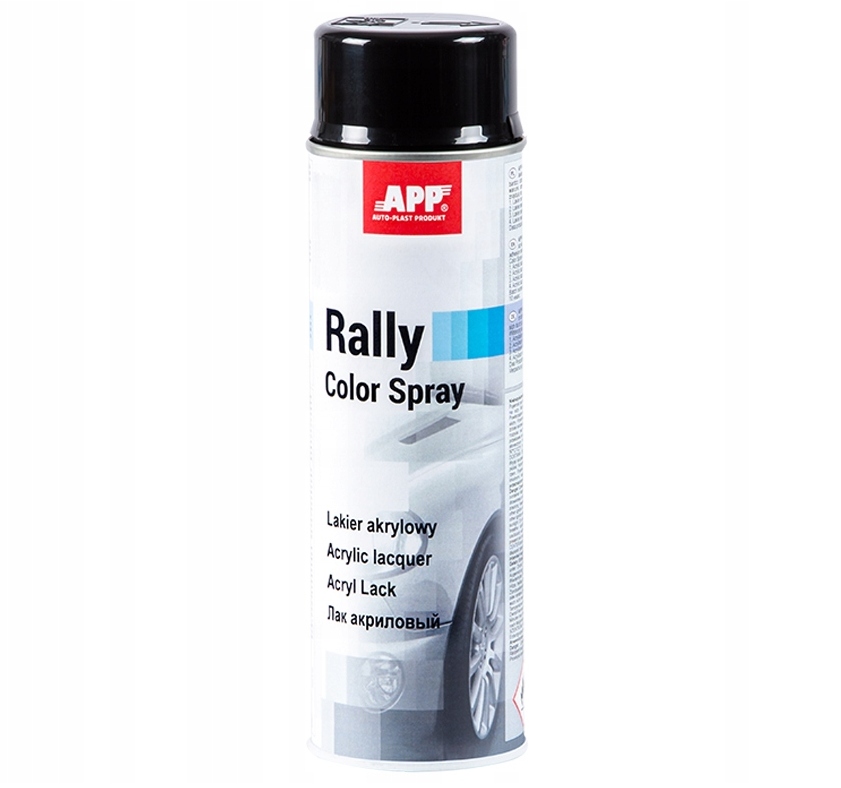 Lakier Akrylowy W Sprayu App Rally Color Spray 500 ml Czarny Połysk