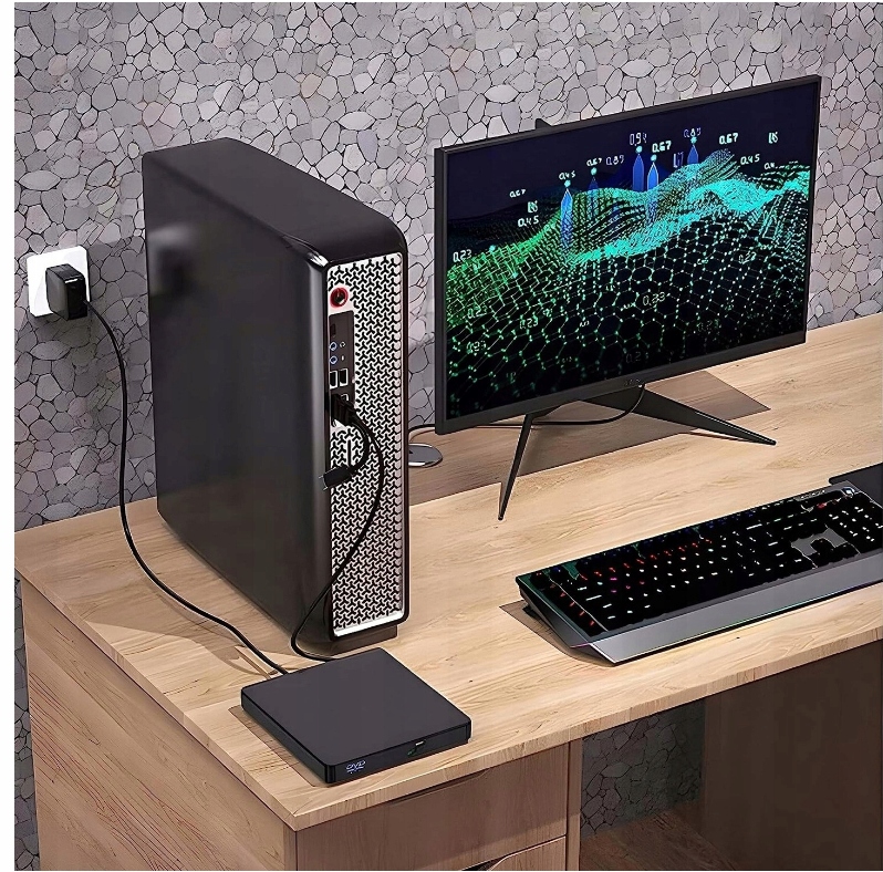 NAPĘD ZEWNĘTRZNY CD-R DVD-ROM RW USB NAGRYWARKA ODTWARZACZ DO LAPTOPA SLIM Waga produktu z opakowaniem jednostkowym 0.2 kg