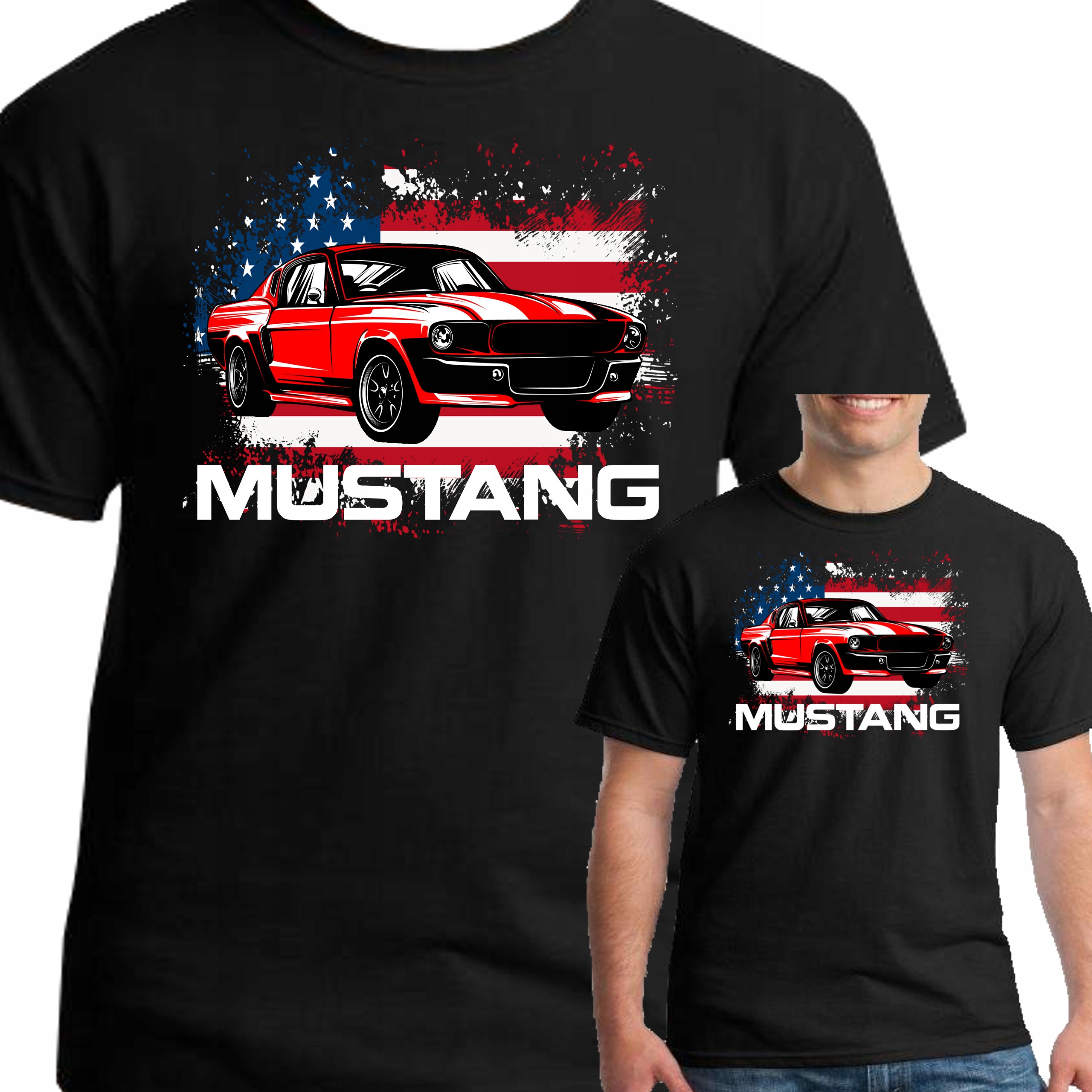 

Koszulka Męska Ford Mustang Prezent L 0980 Czarna