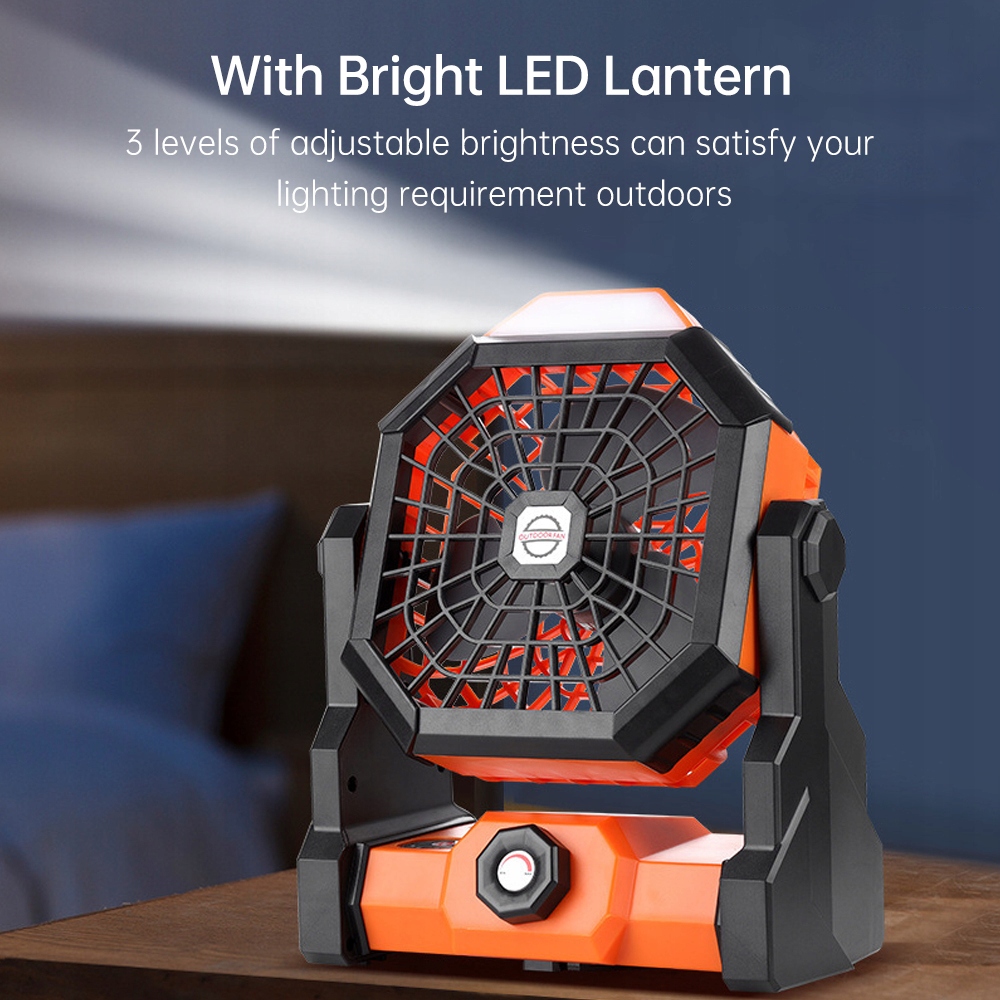 Aoresac Przenośny zewnętrzny wentylator kempingowy do namiotów A7