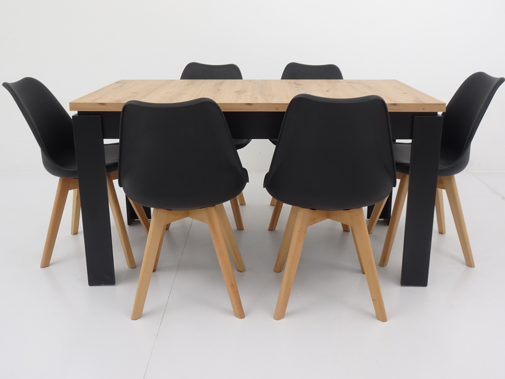 Nowoczesny ROZKŁADANY stół 80x140 6 krzeseł SALON Kształt blatu prostokątny