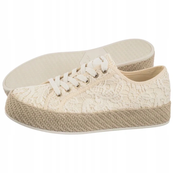 Dámské polobotky Espadrilky Tamaris Béžové 1-23625-44 474 Ivory