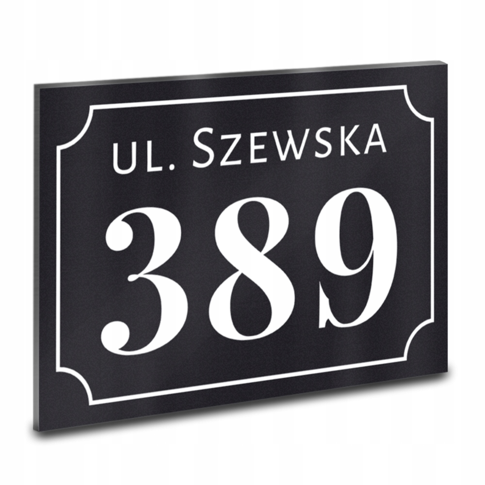 

Tabliczka na dom Tablica Adresowa Czarny Mat 172