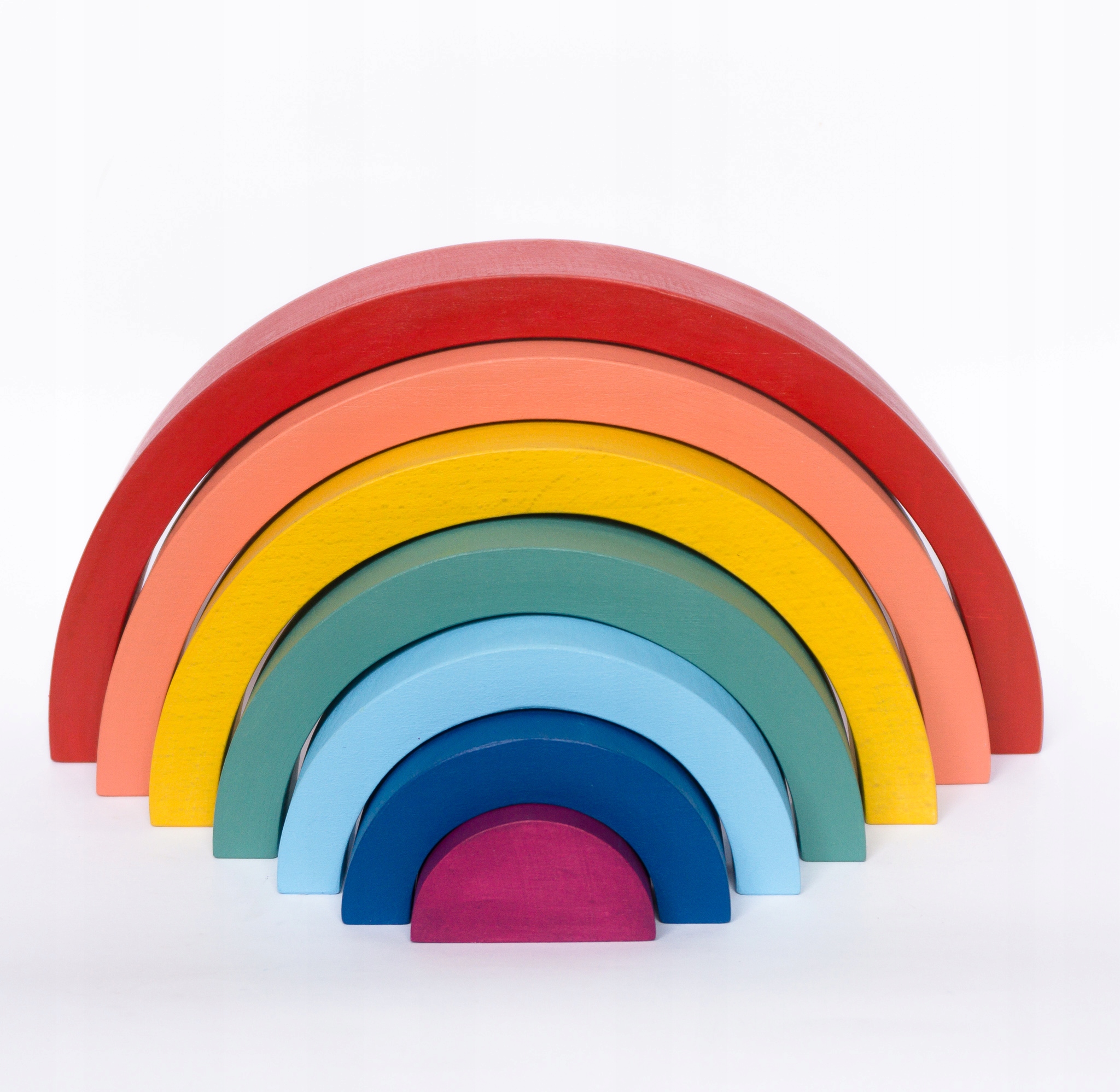 Drewniana tęcza układanka - 7 ELEMENTÓW