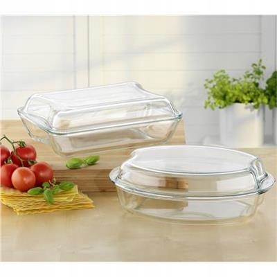 SIMAX ŻAROODPORNE NACZYNIE PROSTOKĄTNE Z POKRYWĄ 4,4L 2,5+1,9 Materiał szkło