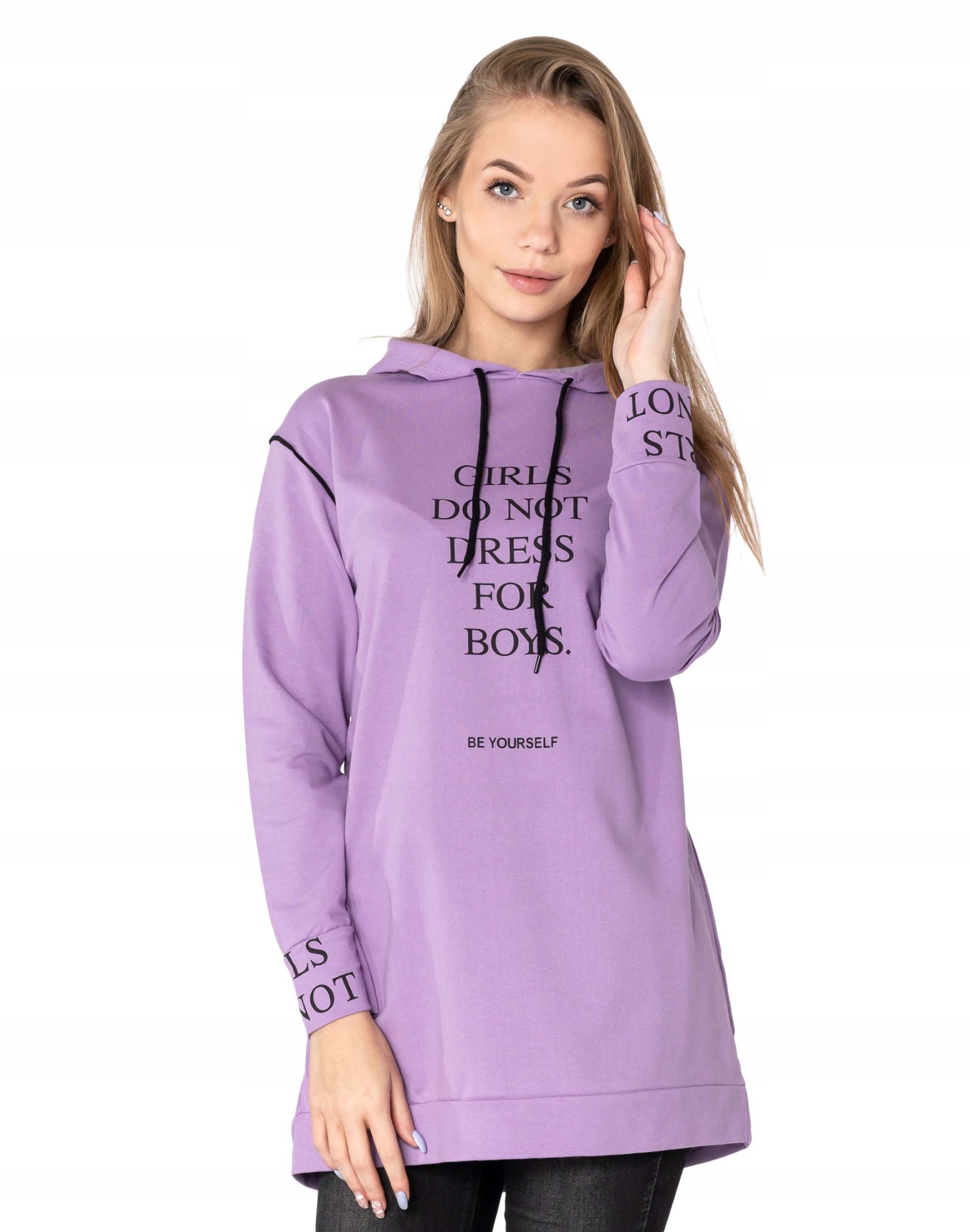 

Długa Bluza Damska Tunika Bawełniana 11850-7 r M
