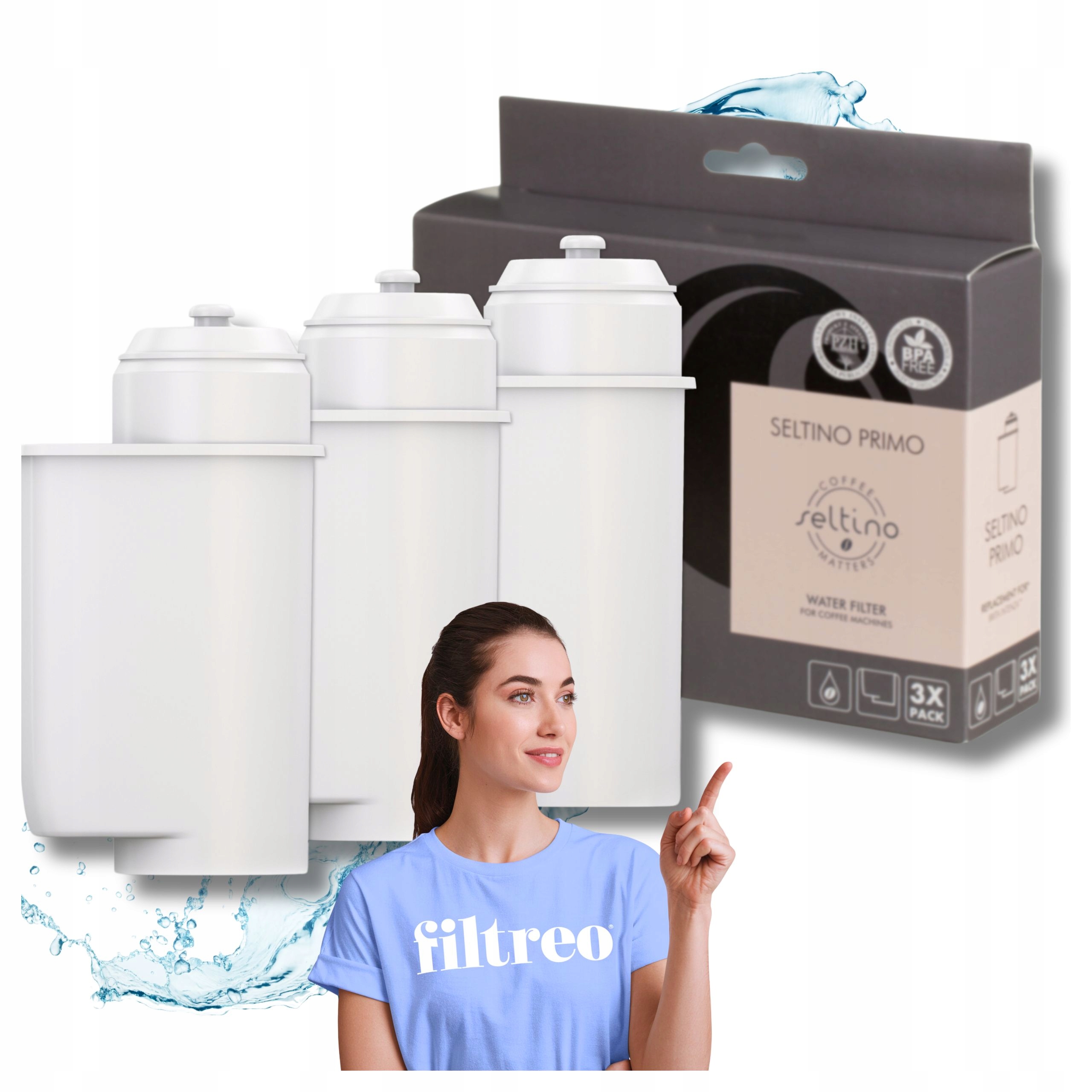 Seltino PRIMO Filterpatrone 3x - Ersatz Für Brita Intenza Kaffeevollautomaten