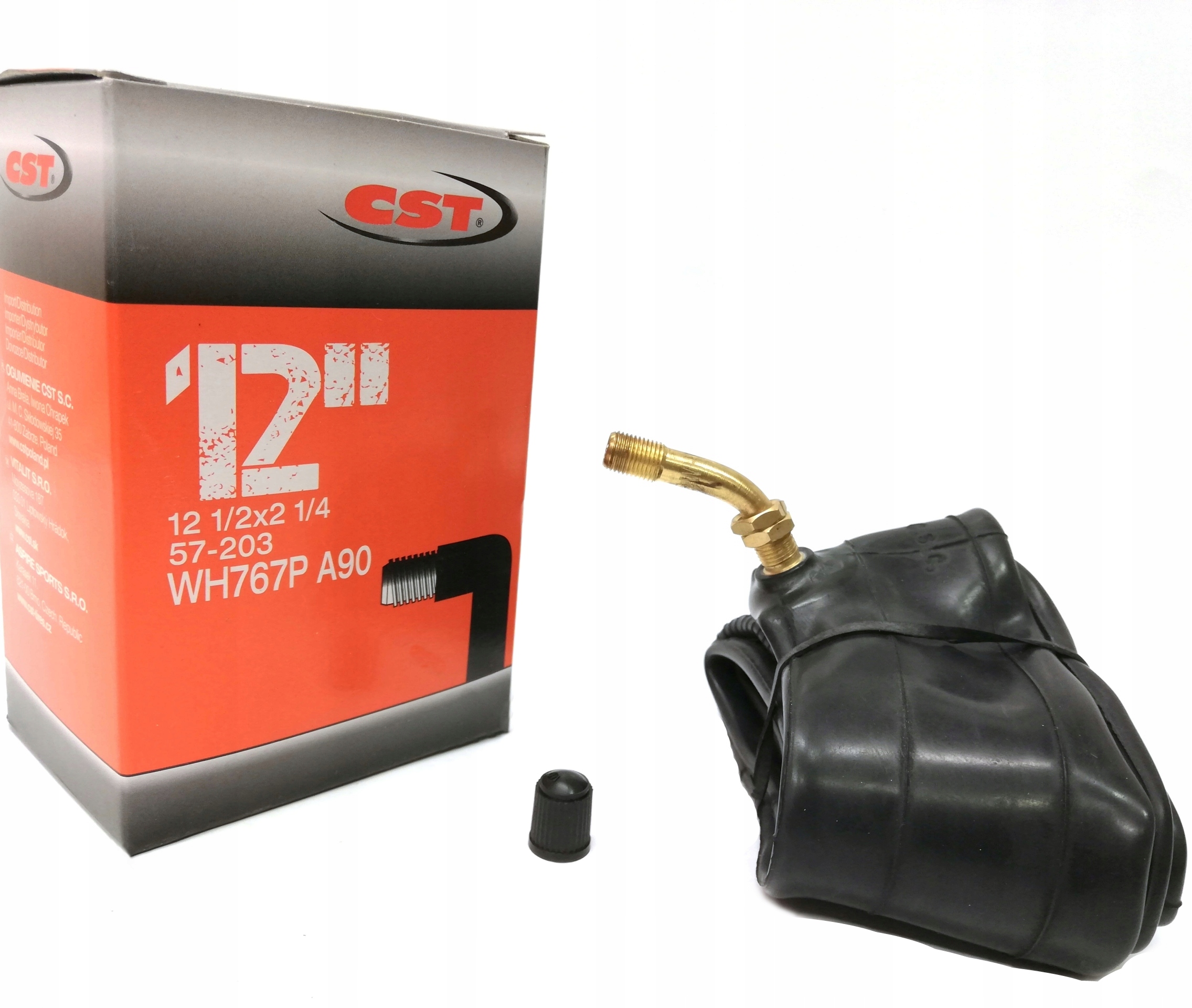 Dętka Cst 12x1/2x2 1/4 WH767 Svzawór Gięty