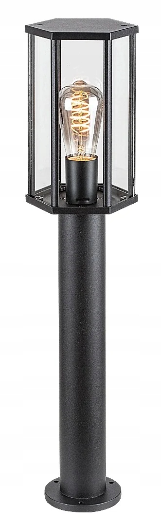 Klasická záhradná lampa loft stojaca záhradná čierna matná 65 cm Rabalux