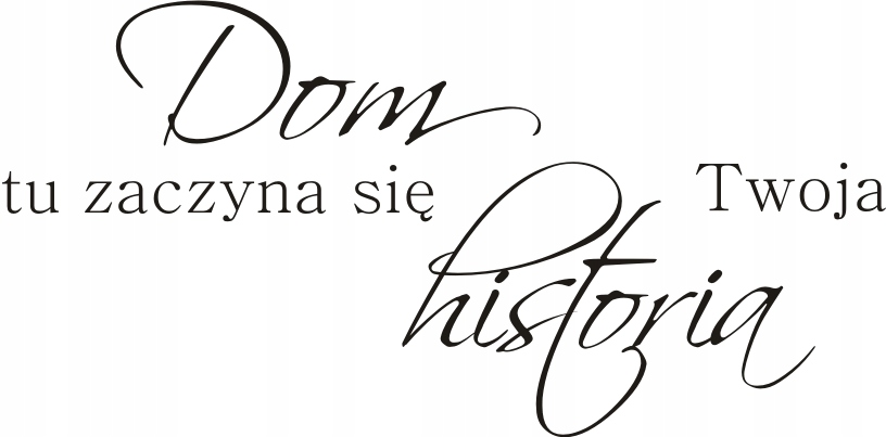 

Napis na ścianę, naklejka - Dom historia Twoja 95