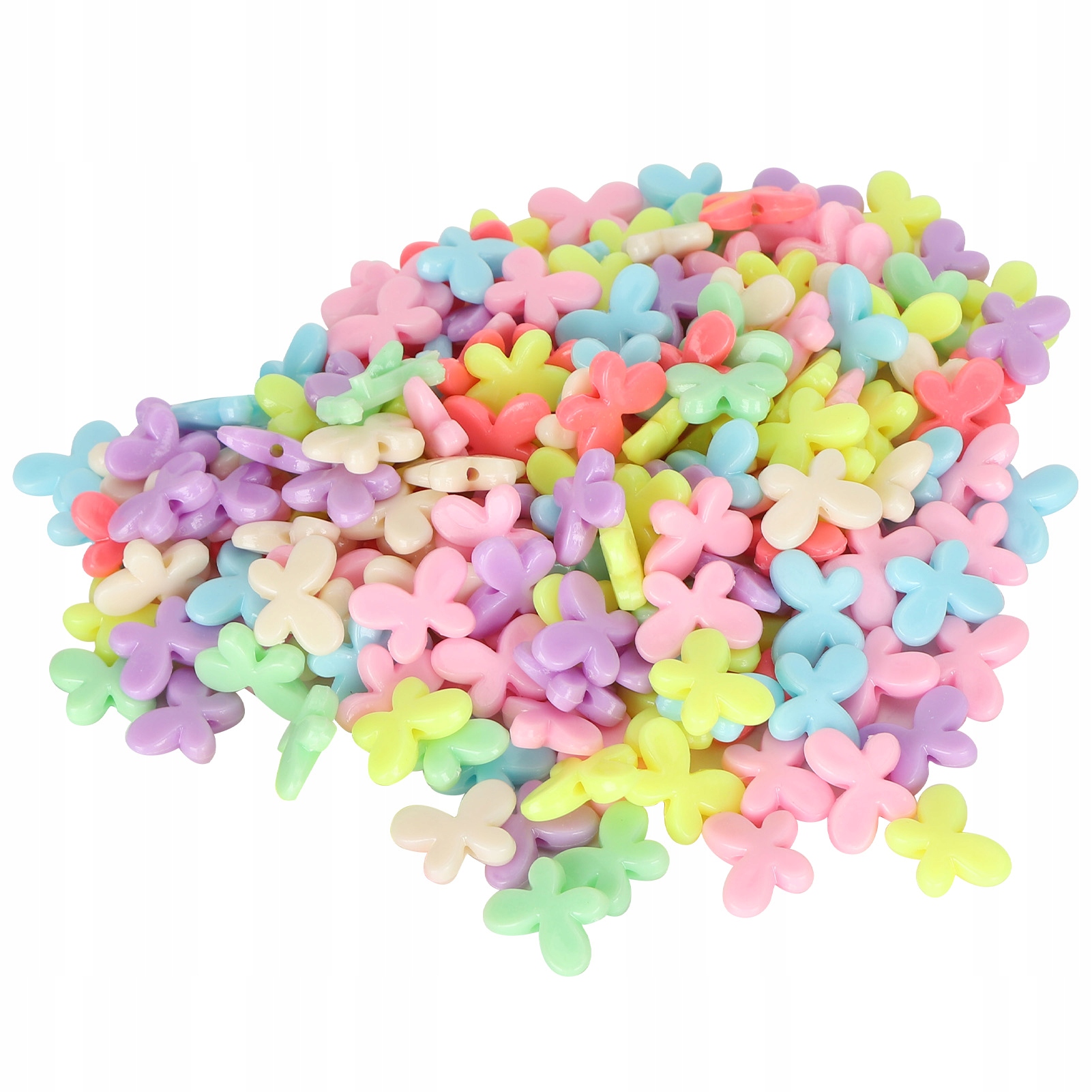 300 Sztuk ButterfliesShaped Kolorowe Plastikowe