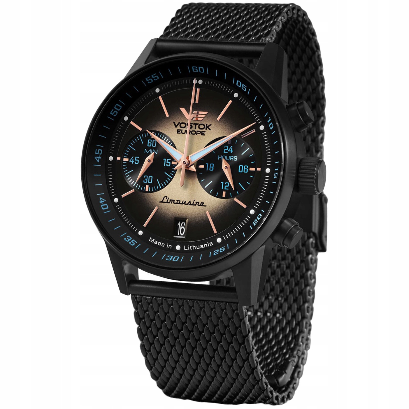 Pánské Hodinky Vostok Europe VK64-560C691B, černý náramek