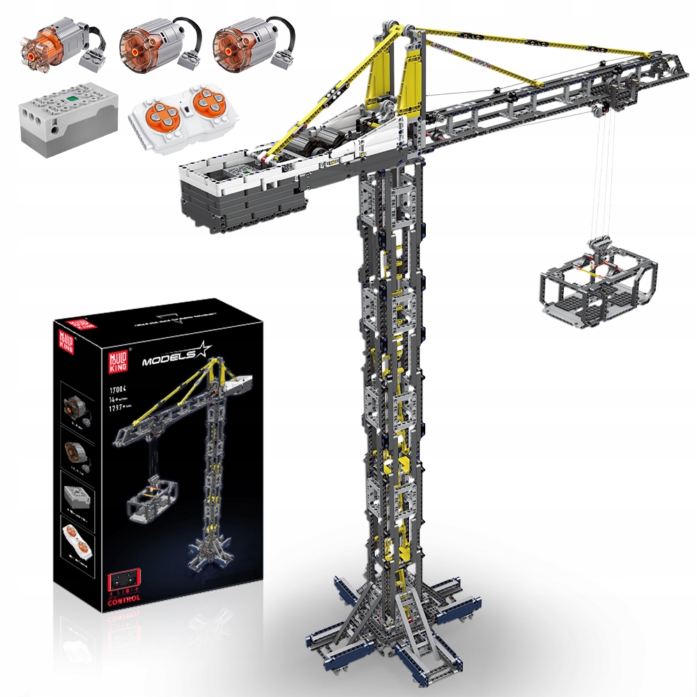 

Zestawy do budowy zdalnie sterowanego żurawia wieżowego Mold King Technic