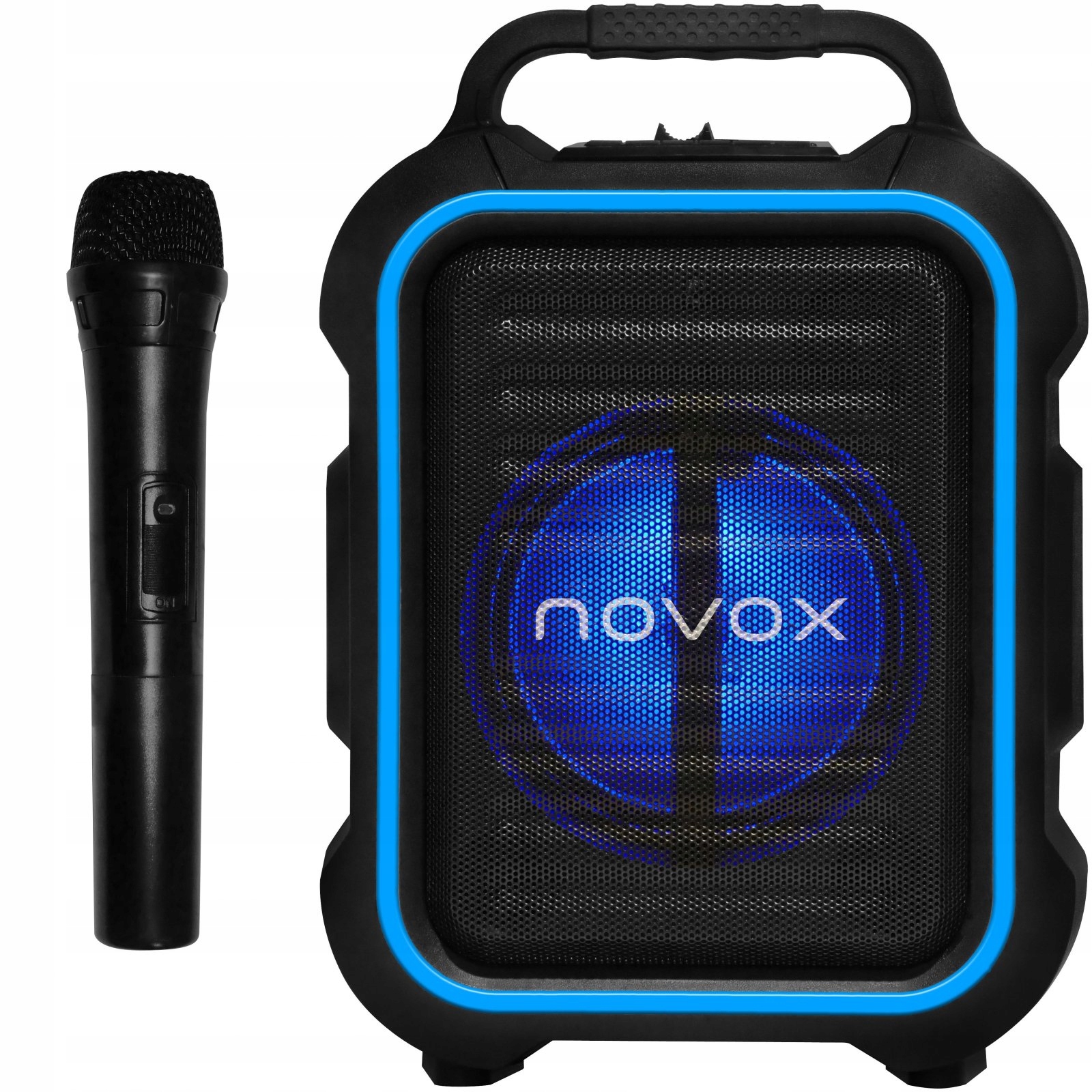 NOVOX MOBILITE BLUE KOLUMNA Z MP3 + MIKROFON BEZPRZEWODOWY + AKUMULATOR
