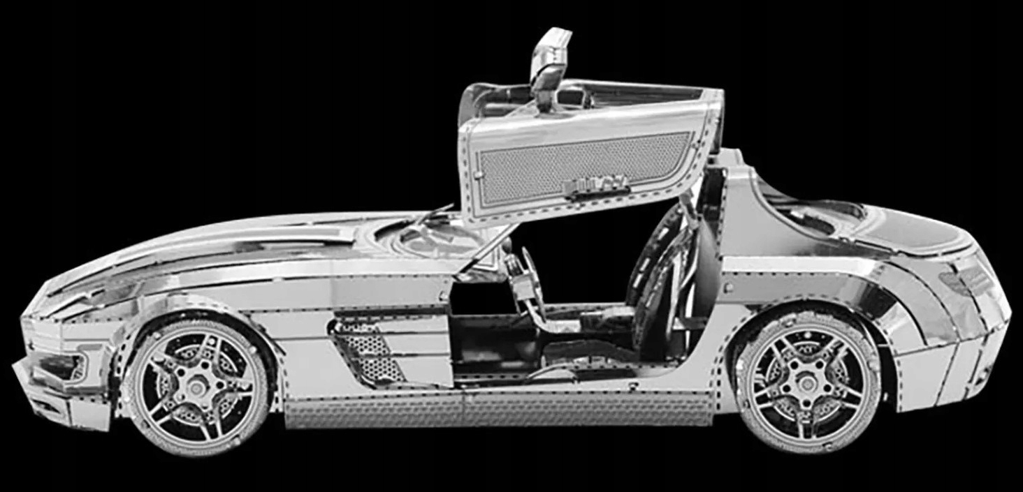 SPORTOWY samochód MERCEDES MB-188 metal model 14+ METALOWE PUZZLE 3D Materiał metal
