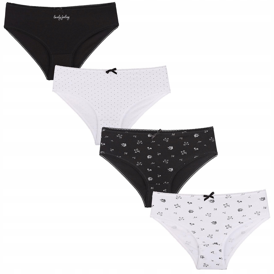 

4X Bawełniane Figi Damskie MIX rozmiar S
