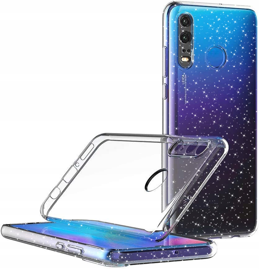 

Etui Brokat Clear Szkło na Huawei P30 Lite