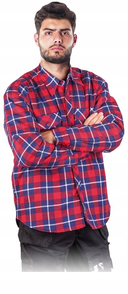 Ochranná Zateplená Košile Reis Kfwin XL Červeno-modrá