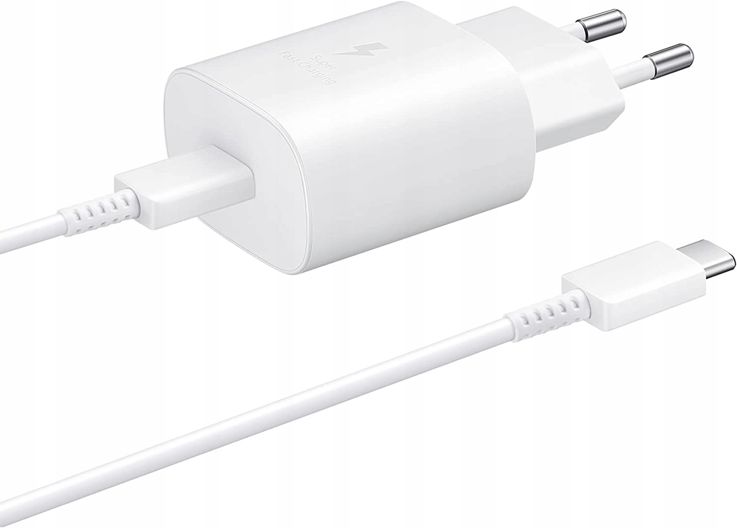 ORYGINALNA SZYBKA Ładowarka SAMSUNG Super Fast 25W USB-C + KABEL USB Typ C Kod producenta Super Fast Charge EP-TA800EWE USB Type C