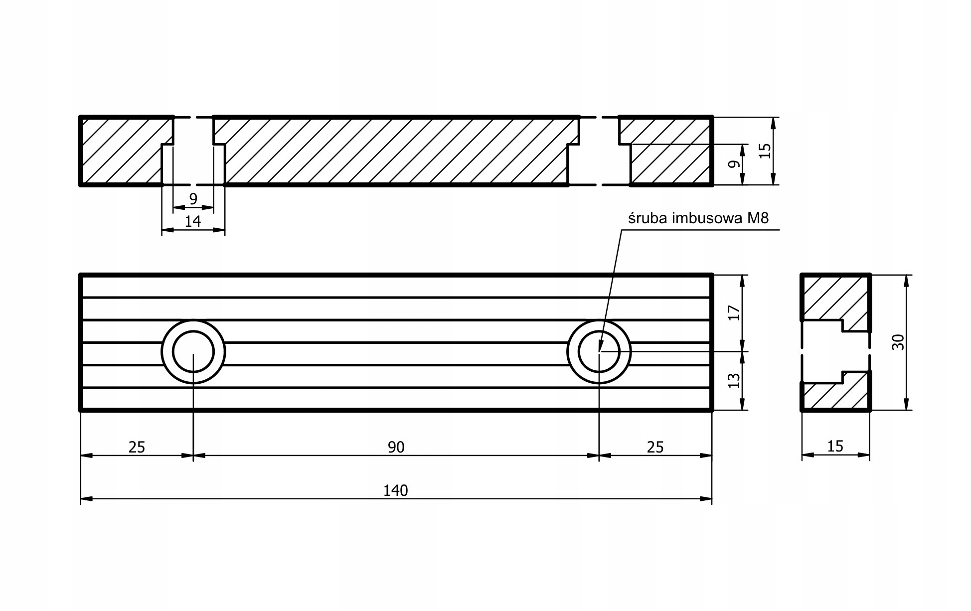 SZCZĘKI DO IMADŁA 140 mm STALOWE HARTOWANE Marka inny
