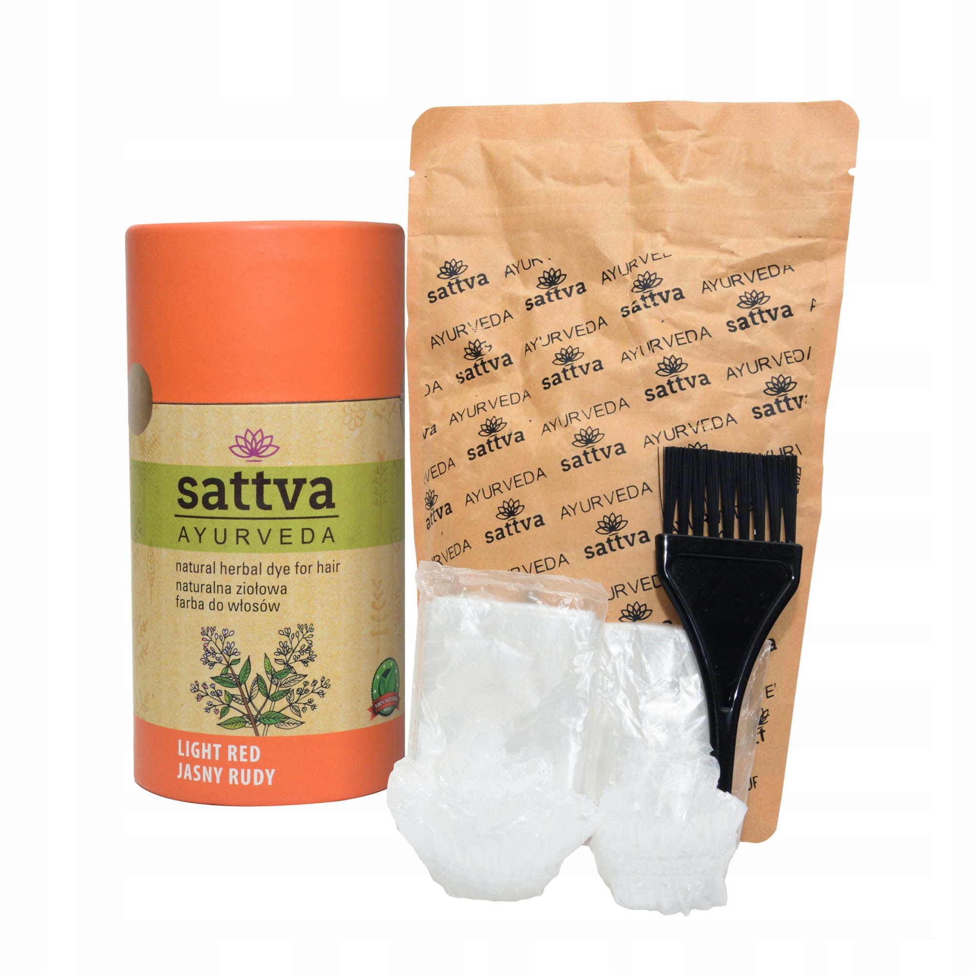 

Ziołowa Farba Do Włosów Jasny Rudy 150g Sattva