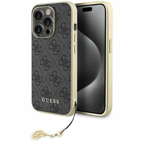 Guess GUHCP15LGF4GGR pouzdro pro iPhone 15 Pro 6.1" šedé/šedé hardcase 4G