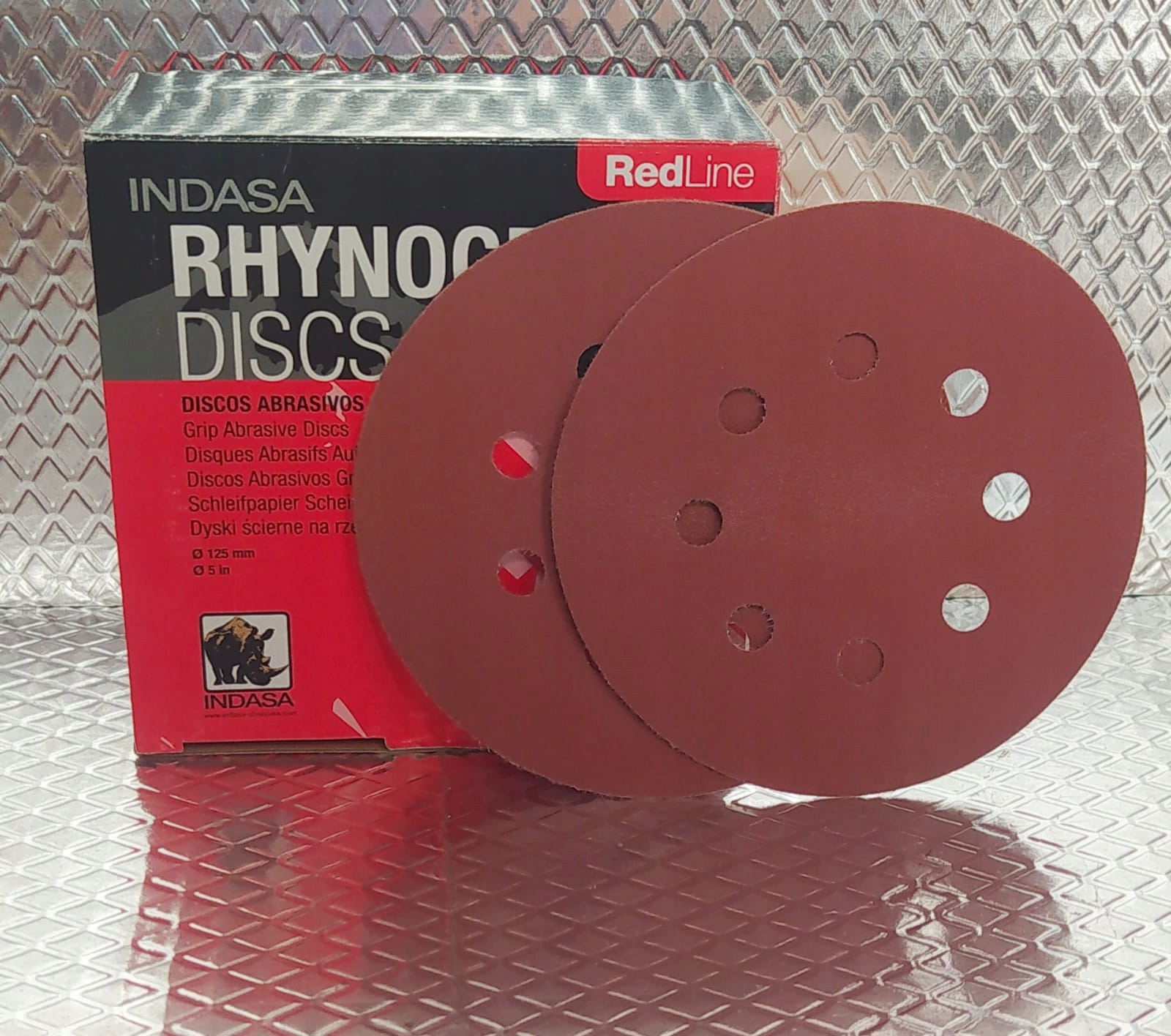 Indasa Red Line Rhynogrip Krążki Ścierne Na Rzep 125 MM 8H P400