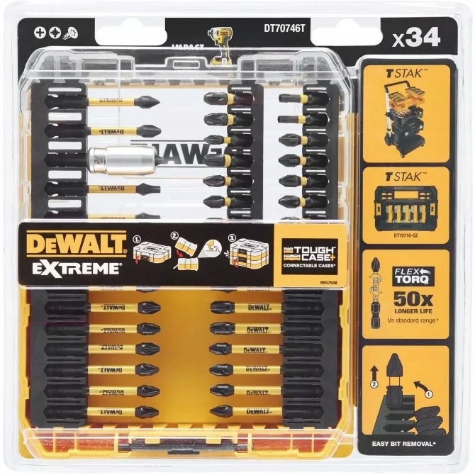 

Zestaw Bitów Torx Philips Pozidriv 34szt. Dewalt
