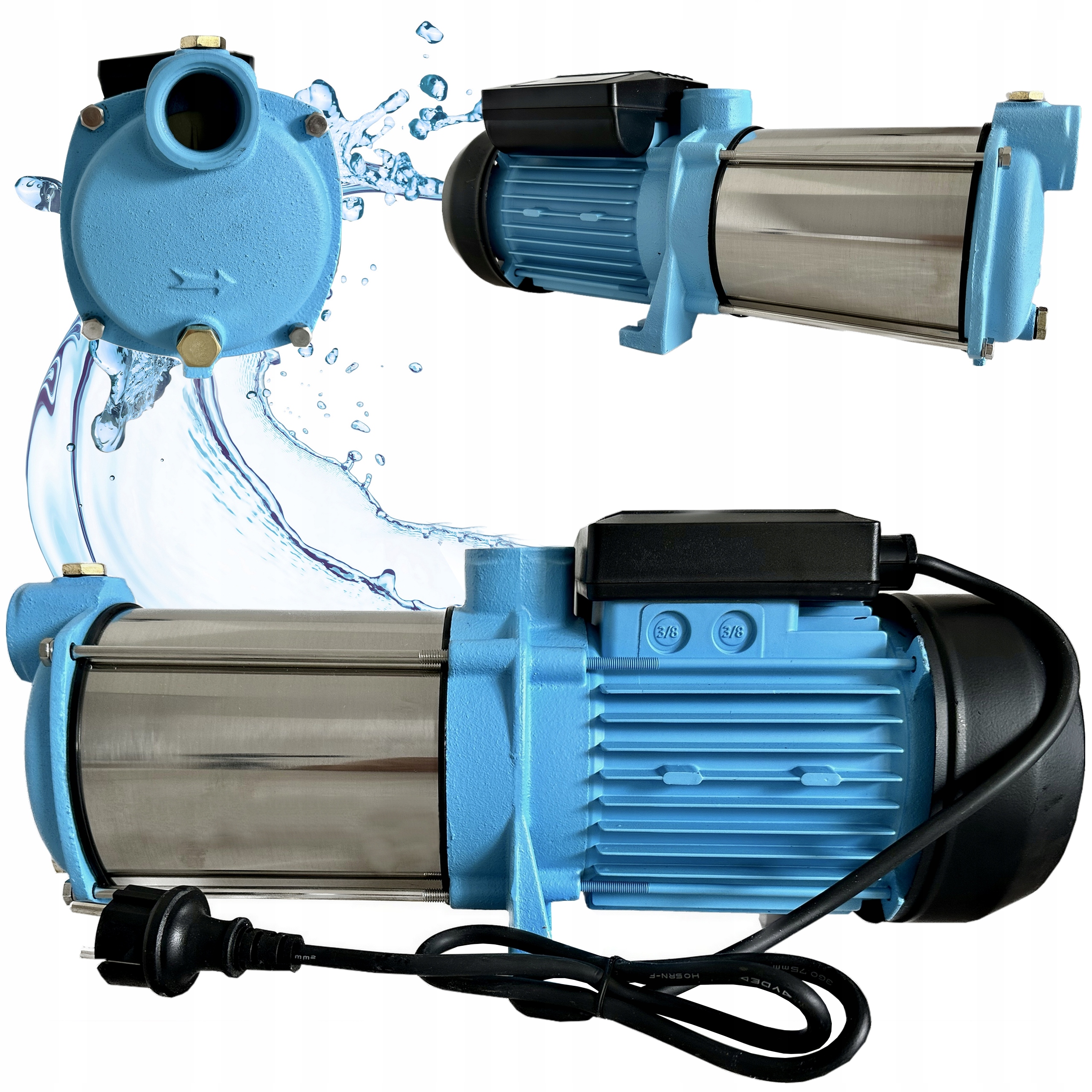 Hydroforová Pumpa na vodu Max-h 1300 W Povrchová Inox 6000 l/h Účinná