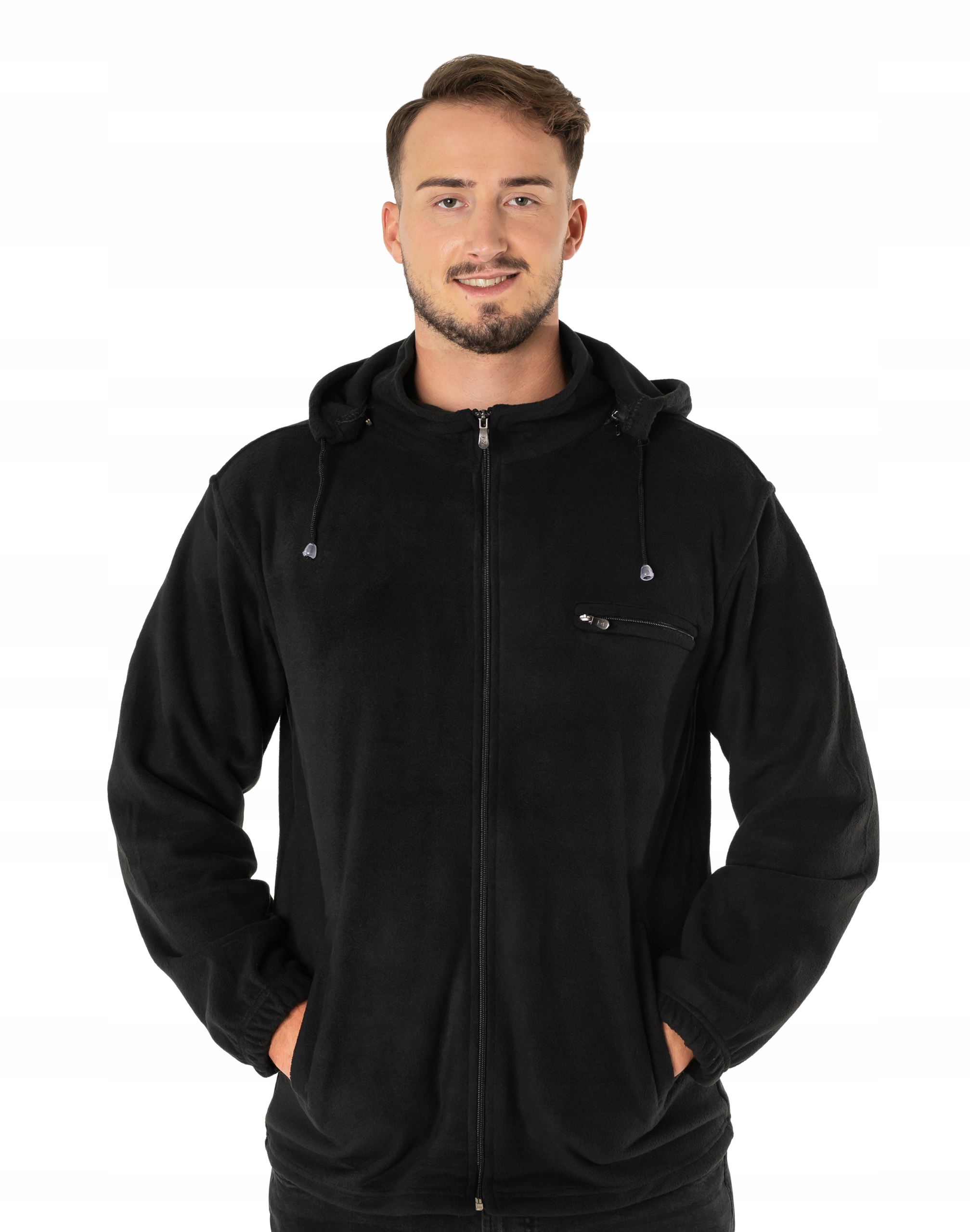 

Ciepła Bluza Polarowa Męska z Kapturem 4062-1 r L
