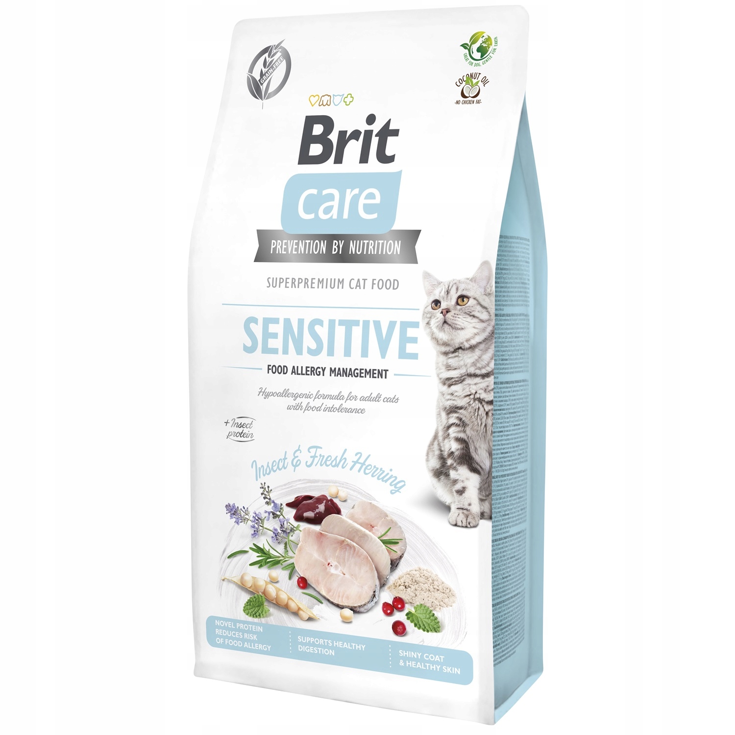 Levně Brit Care Cat Grain-Free Insect&Herring Sensitive Hmyz a čerstvý sleď 7 kg