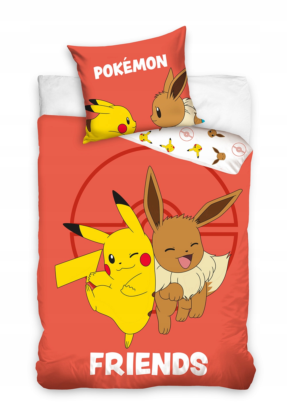 Komplet pościeli Pokemony Pikachu 140x200 cm bawełna