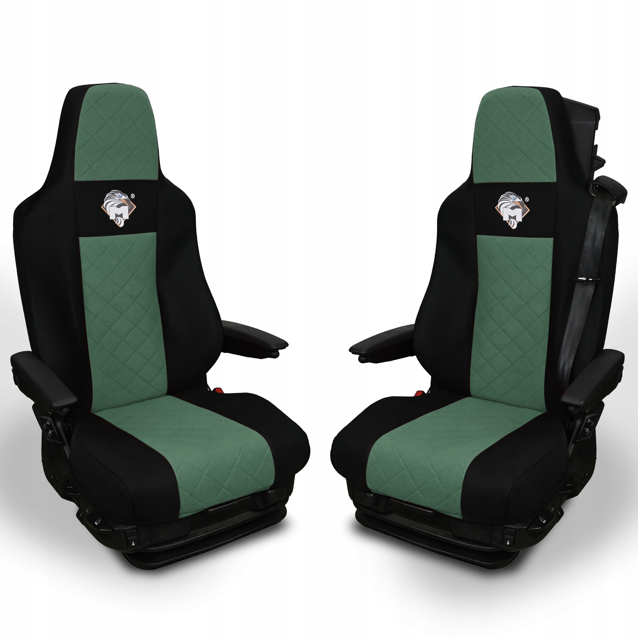 Pokrowce na fotele MAN TGX 2020 1 pas ZIELONY