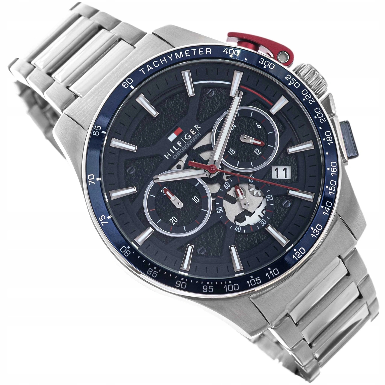 Pánské Hodinky Tommy Hilfiger 1792261 Bank Stříbrné Na Náramku Stopky