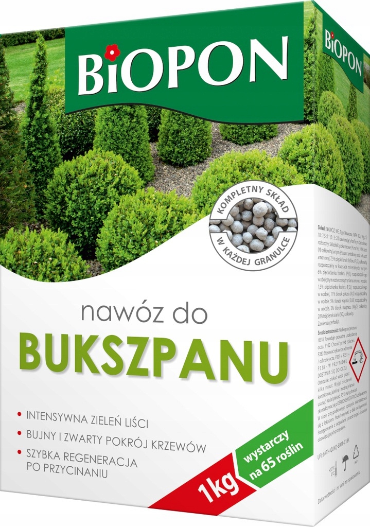 

Biopon Nawóz Wieloskładnikowy do Bukszpanu 1kg