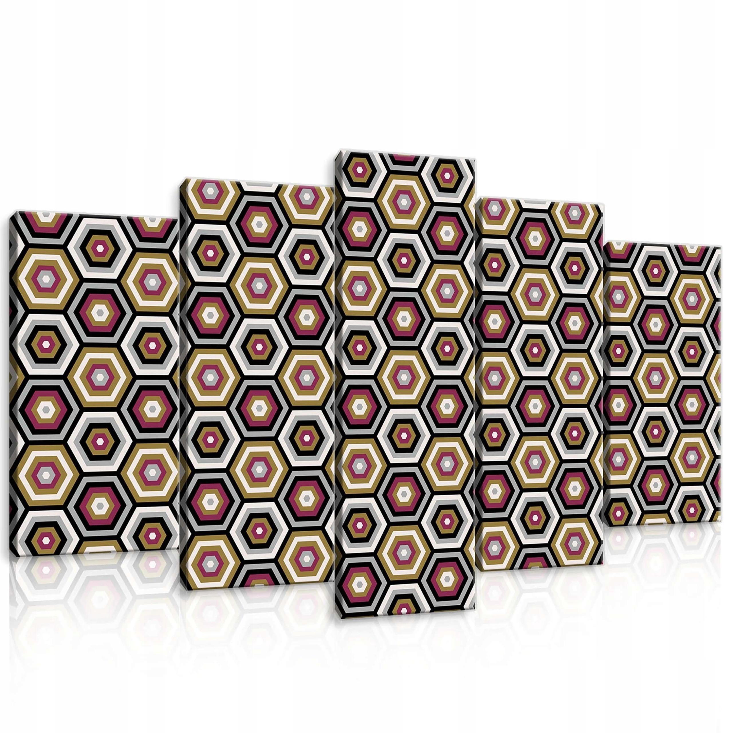 Obraz 100x60 Geometrický vzor šestiúhelníky abstrakce moderní umělecká dekorace