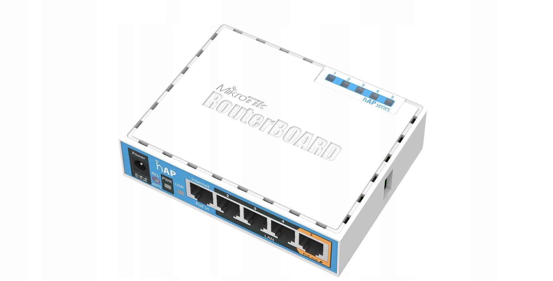 Router WiFi 4 Mikrotik hAP RB951Ui-2nD 2,4GHz2x2 5p