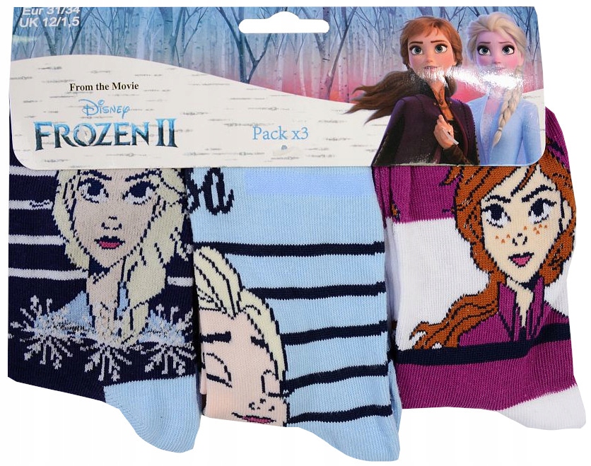 

Frozen II Dziewczęce Skarpetki 3-PACK 27/30 F123B