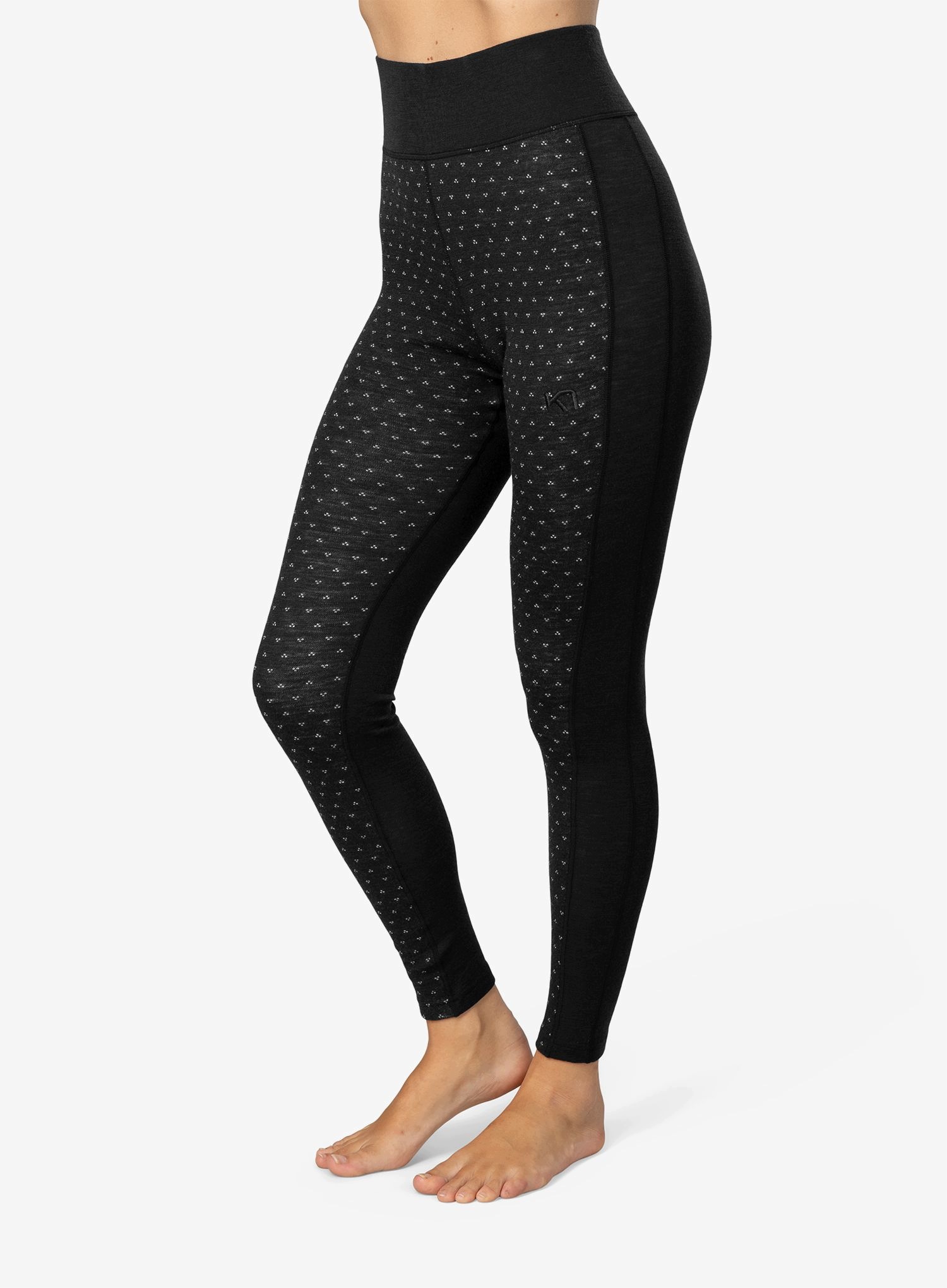 Dámské termoaktivní kalhoty Kari Traa Vilma High Waist Pants černá L
